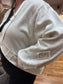 Cut Out Patched Sweatshirt
