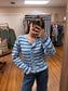 Ruffled Blue Cardigan