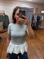 Knit Peplum Top