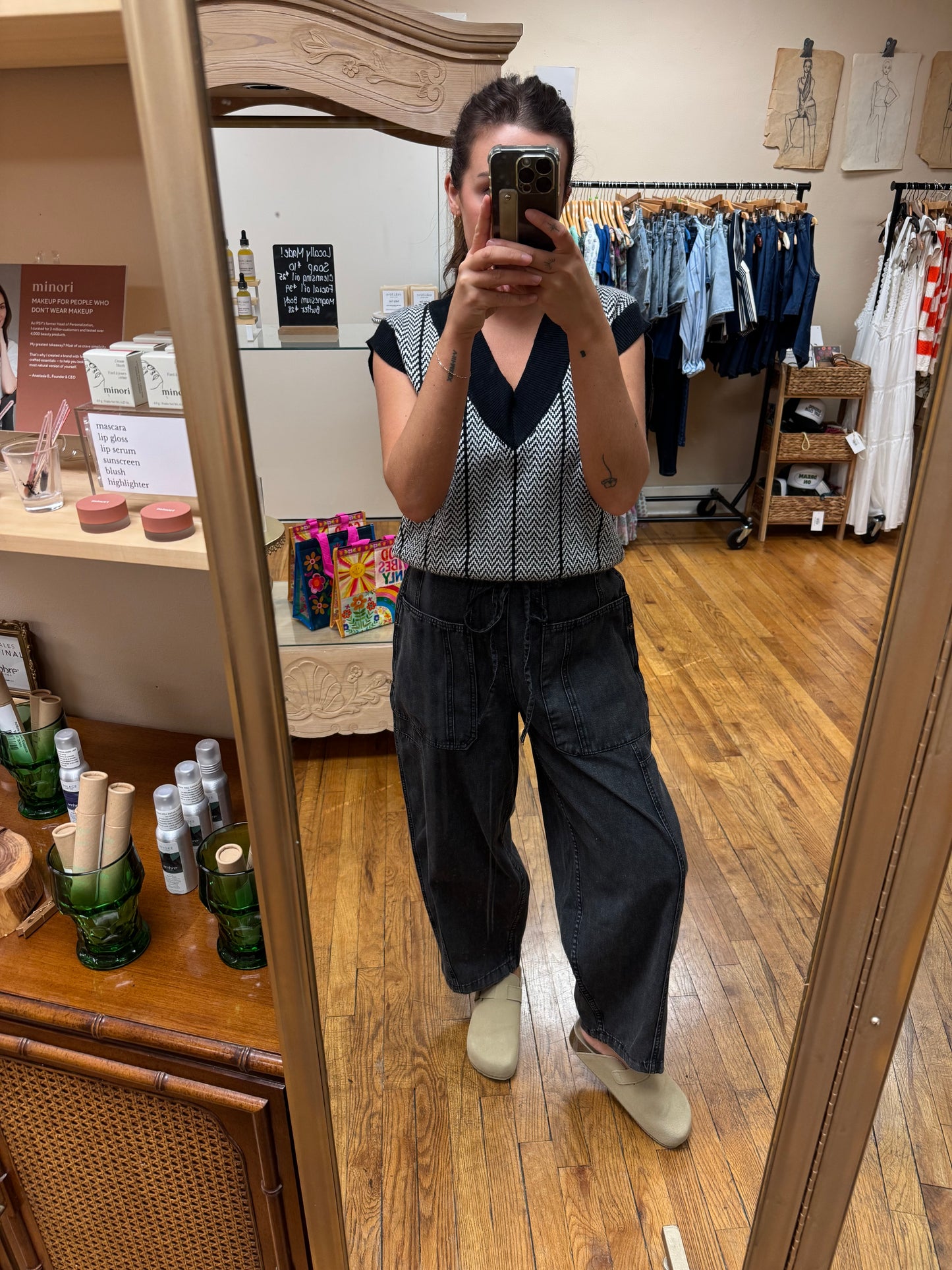 Black Baggy Utility Jeans