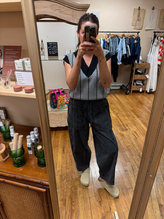 Black Baggy Utility Jeans