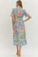 Pink Palm Midi Dress