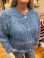 Textured Blue Cardigan