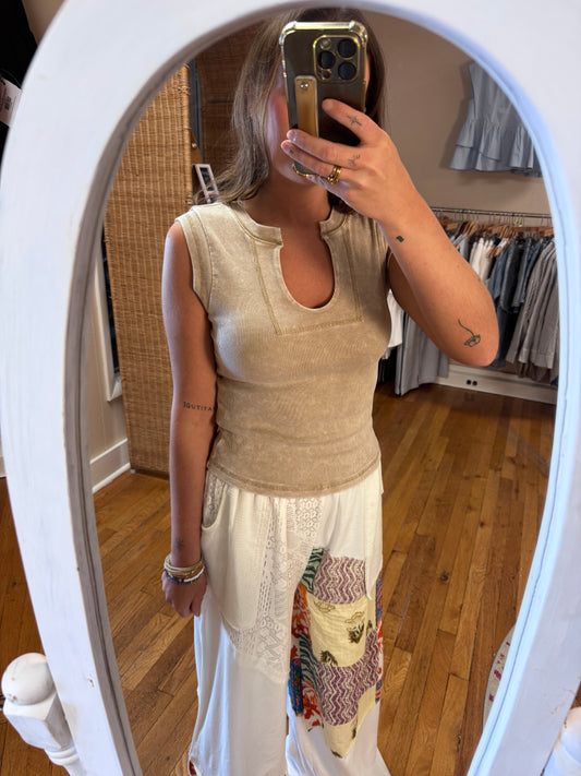 Mocha Ribbed Top