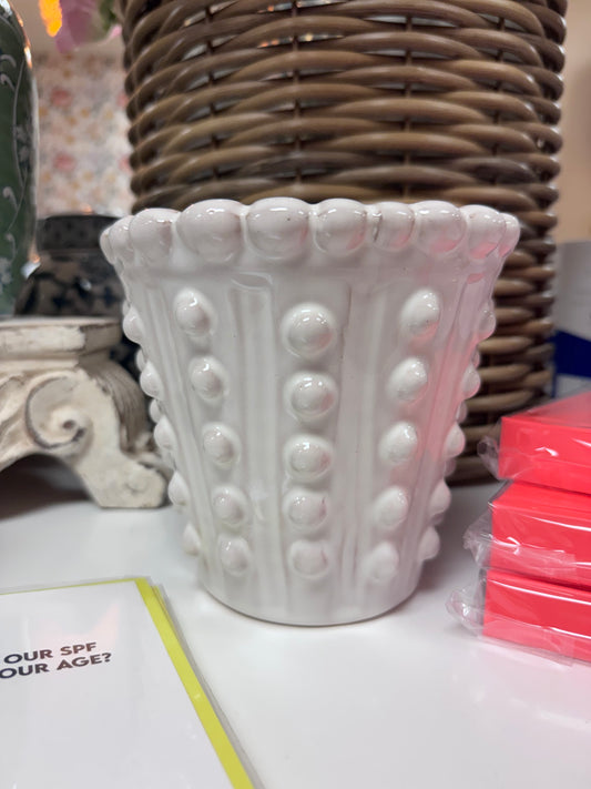 Cream Dot Planter