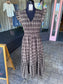 Plaid Flutter Sleeve Dress