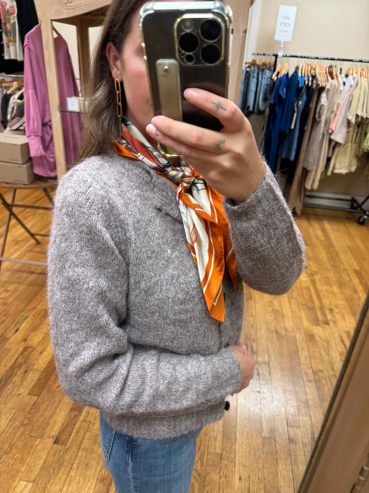 Plum Textured Cardigan