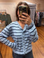 Ruffled Blue Cardigan