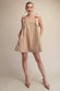 Taupe Striped Mini Dress
