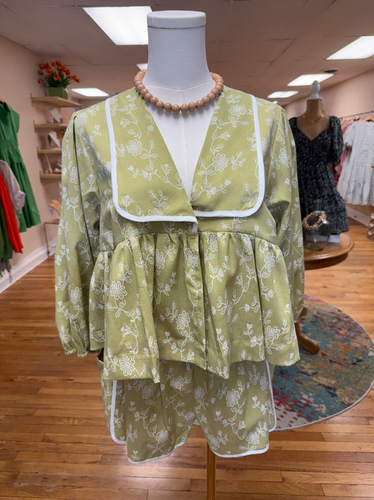 Collared Floral Set