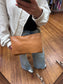Camel Tassel Leather Crossbody