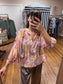 Coral Watercolor Blouse