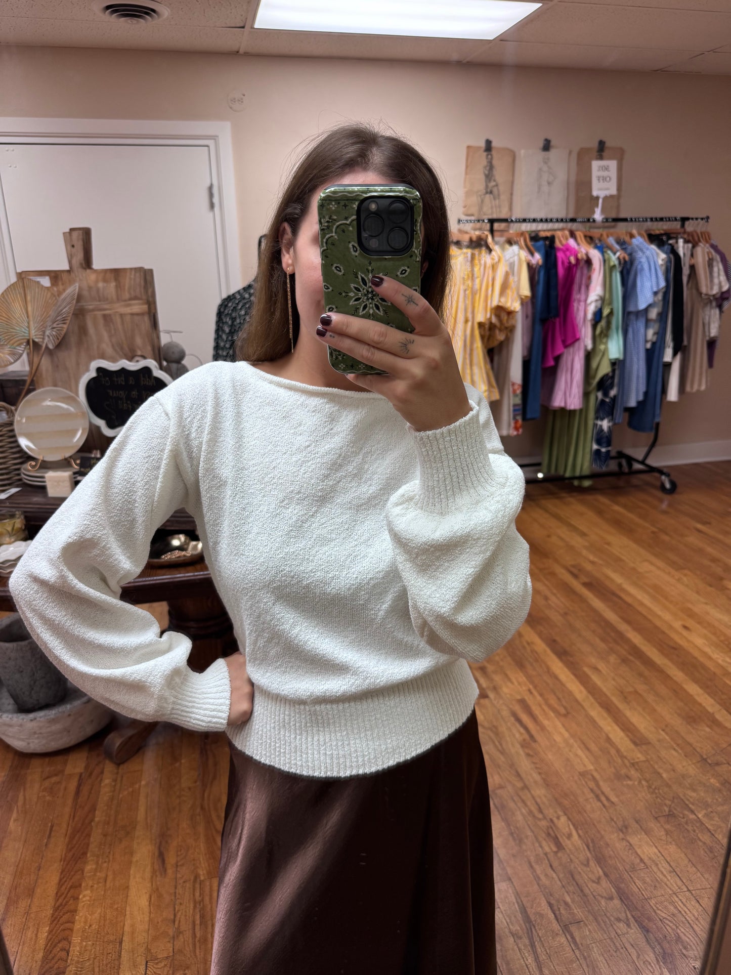 Slouchy Boat Neck Sweater