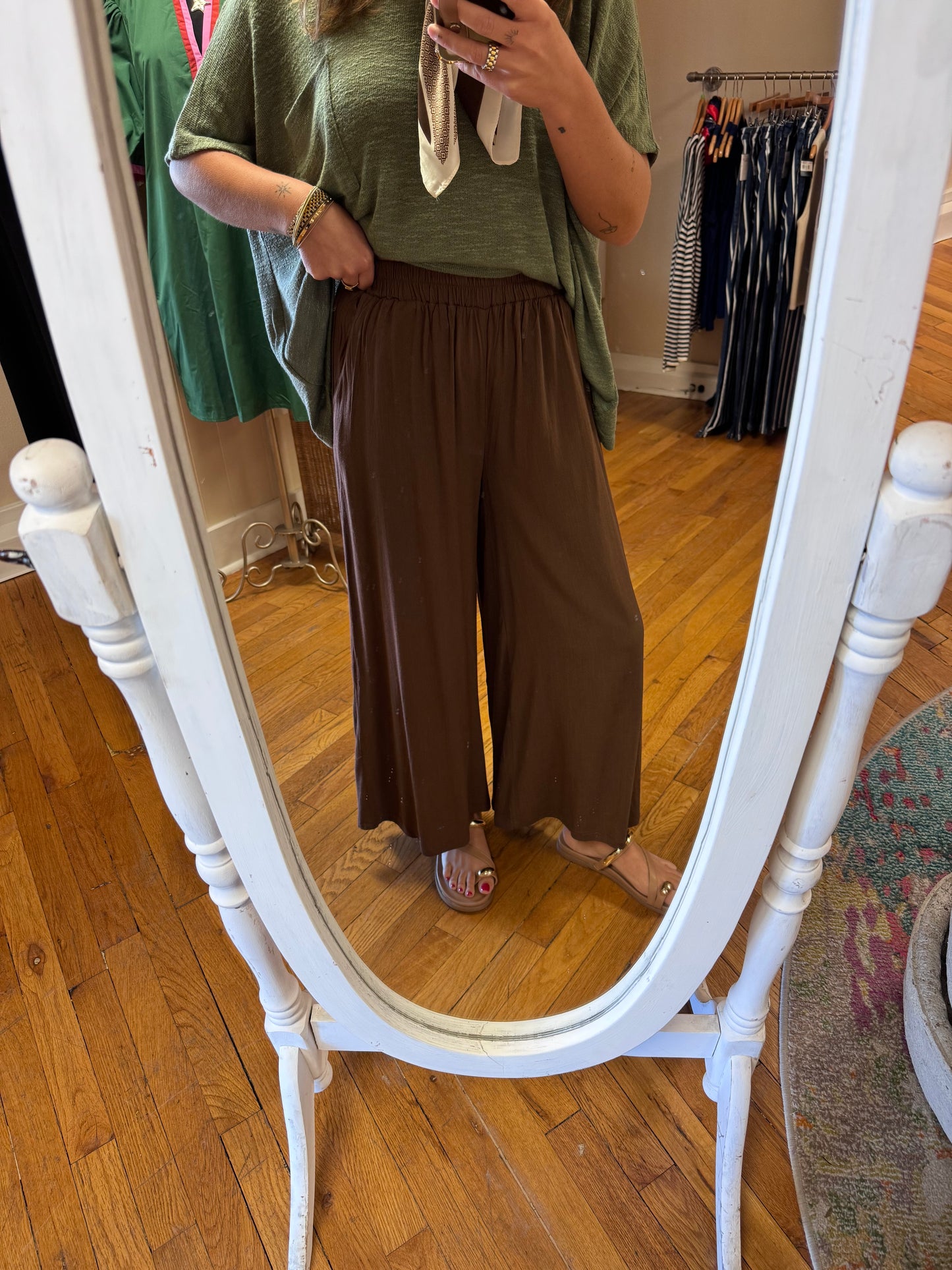 Brown Flowy Pants