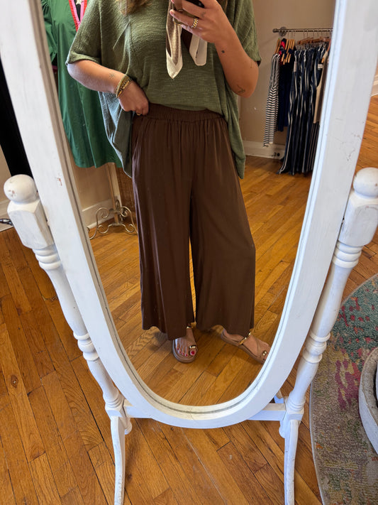 Brown Flowy Pants
