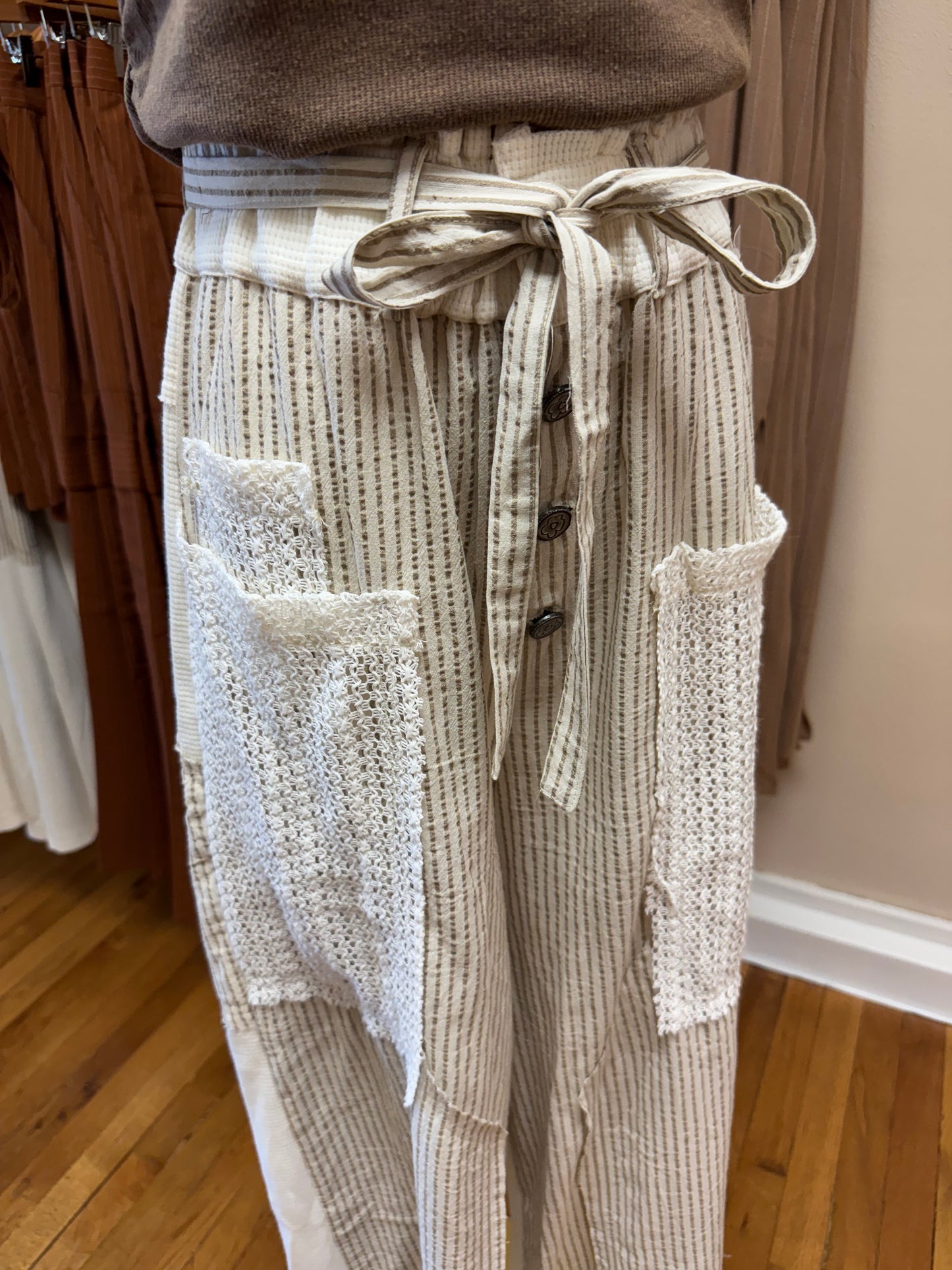 Sand Striped Cargo Pants