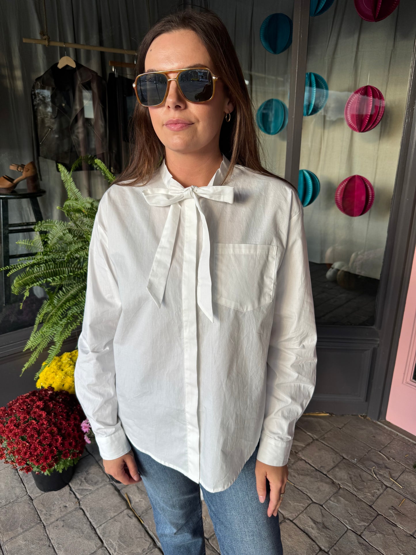 White Tie Button Down