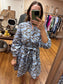 Brown & Periwinkle Dress