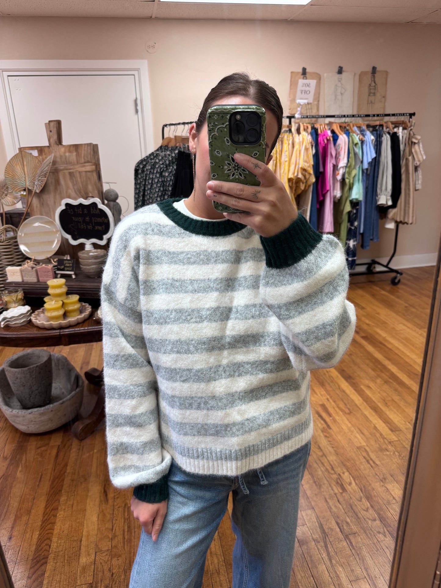 Textured Striped Sweater