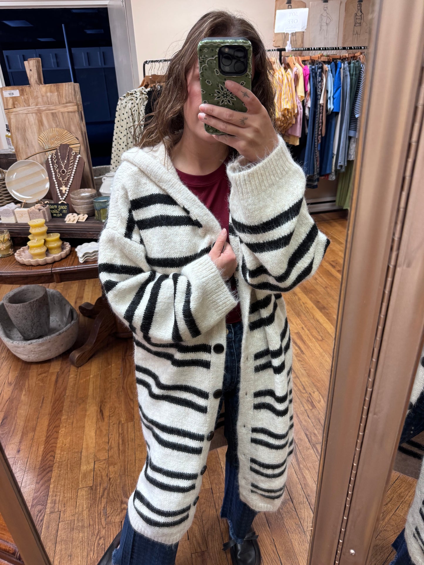 Long Stripe Cardingan