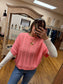 Coral Short Sleeve Sweater
