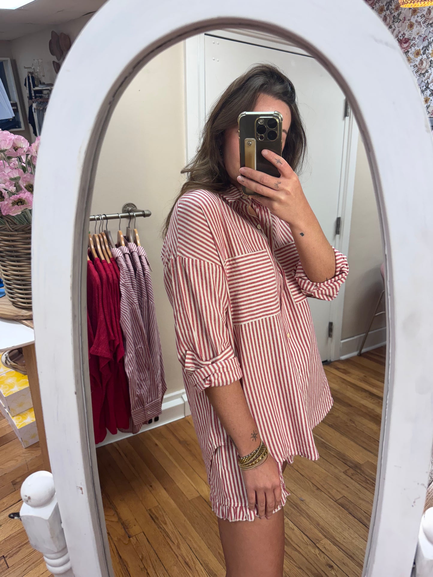 Cotton Striped Blouse