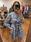 Brown & Periwinkle Dress