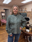Black & Green Floral Blouse
