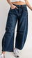 Dark Wash Barrel Jeans