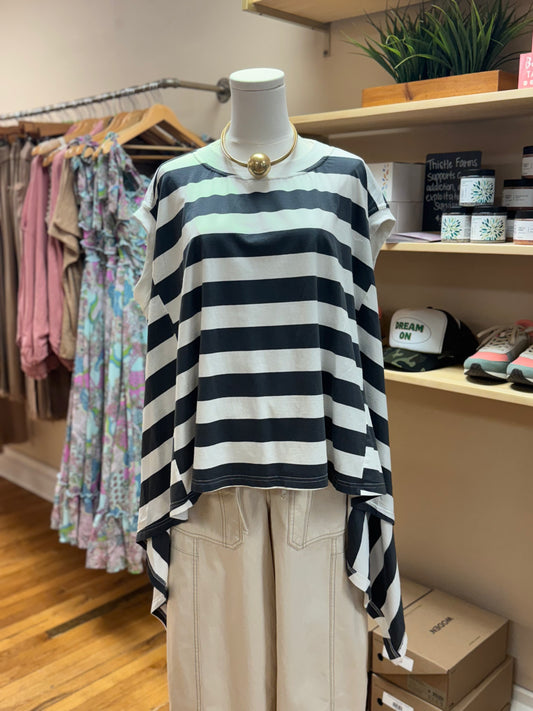 Smoke Striped Tunic Top