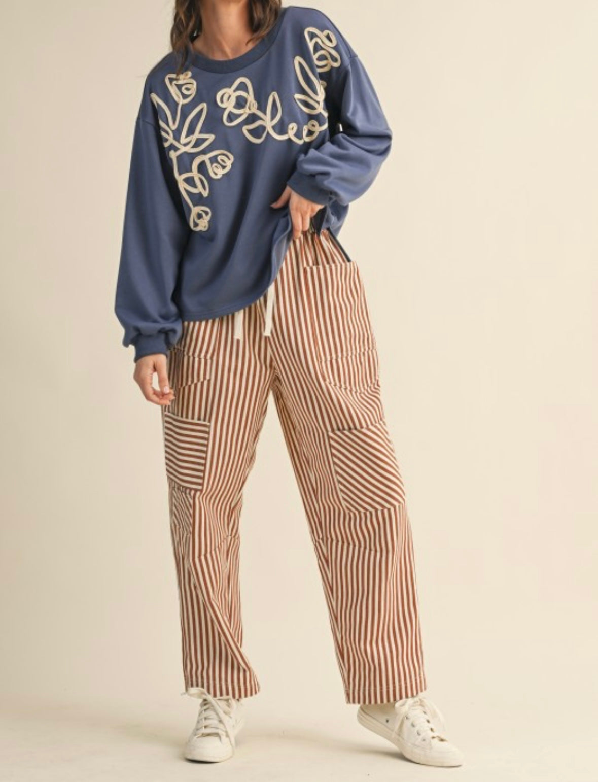 Camel Barrel Leg Pants
