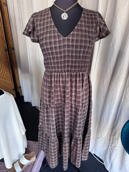 Smocked Plaid Dress