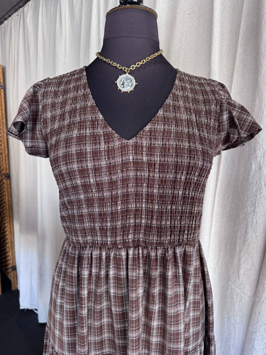 Smocked Plaid Dress