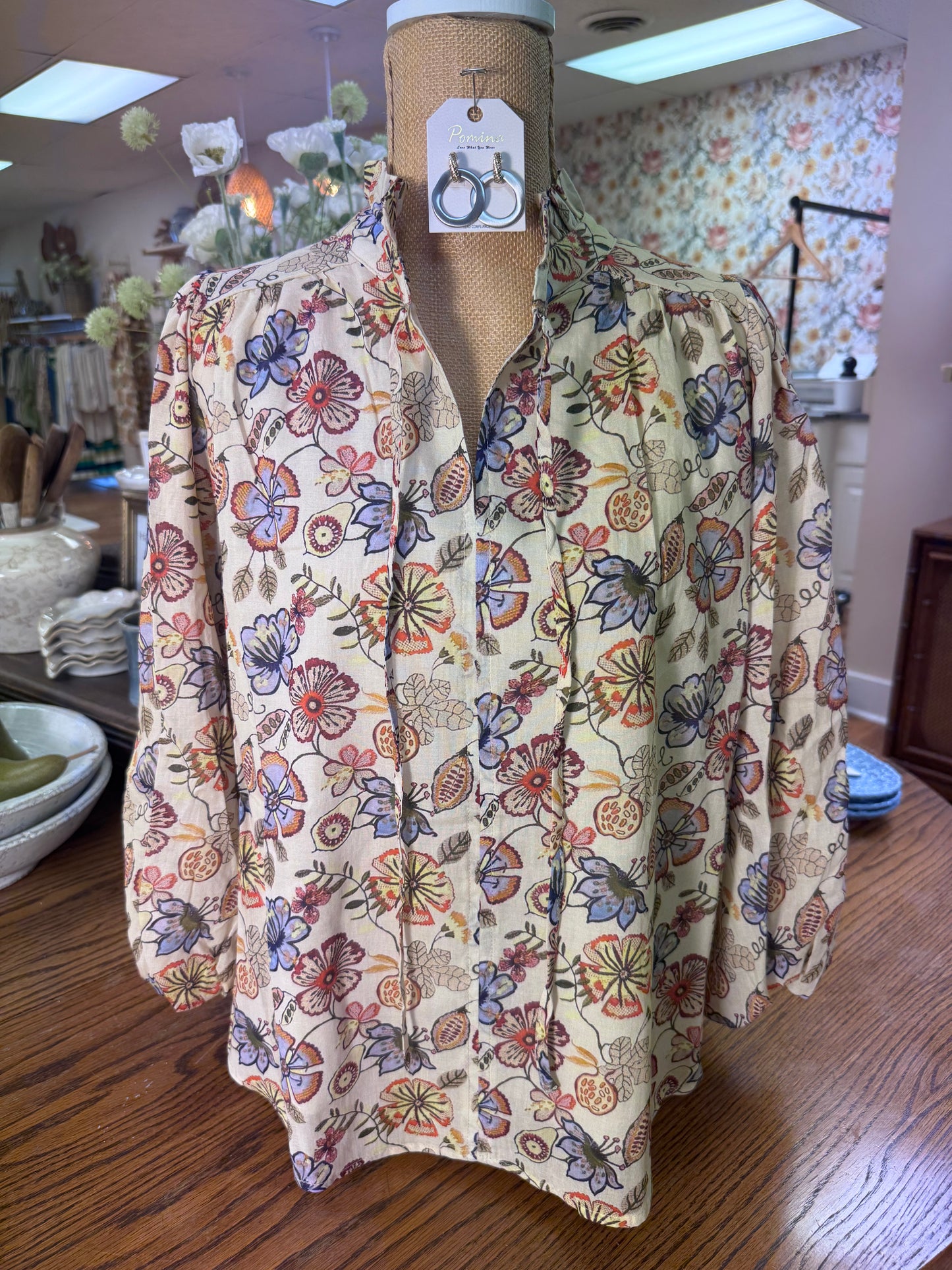 Autumnal Floral Blouse