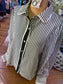 Scalloped Black Button Down