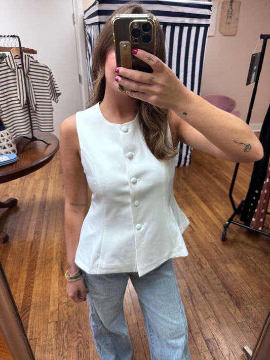 White Suit Vest