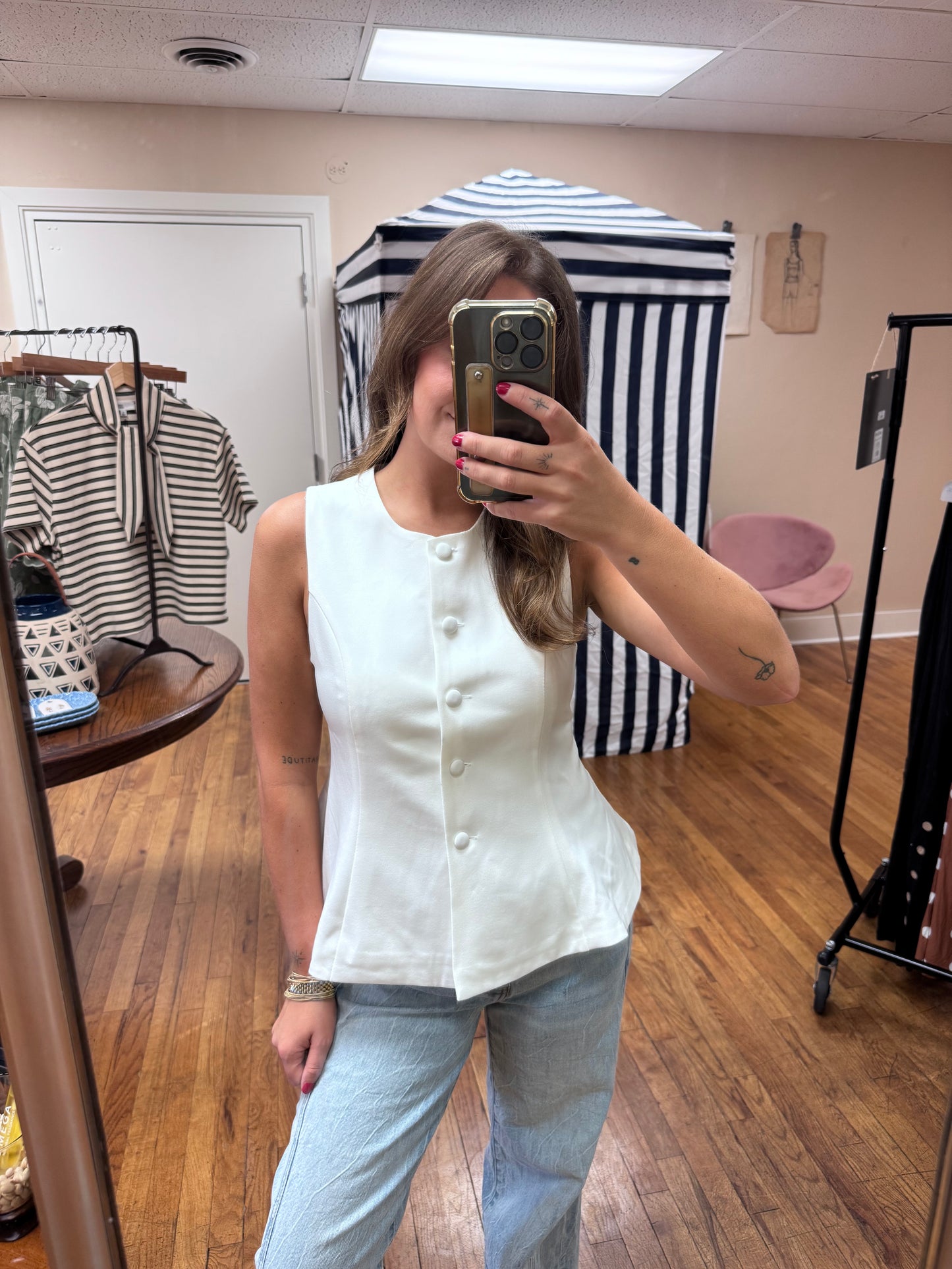 White Suit Vest