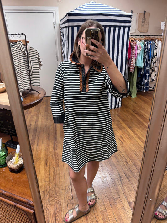 Collared Striped Dress