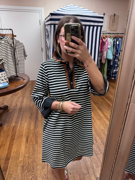 Collared Striped Dress