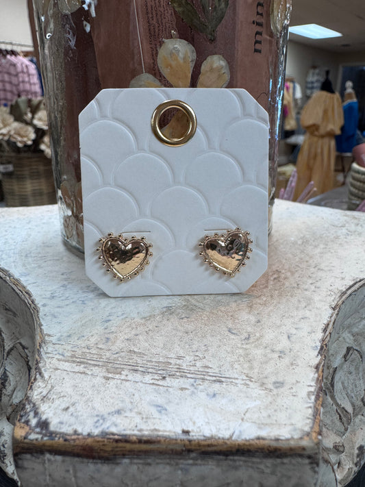 Dotted Heart Metal Stud