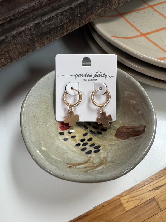 Byzantine Cross Dangle Earrings