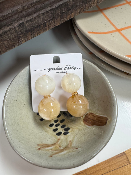Marble Ball Earrings