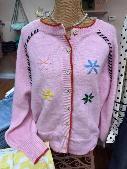 Fran Flower Cardigan