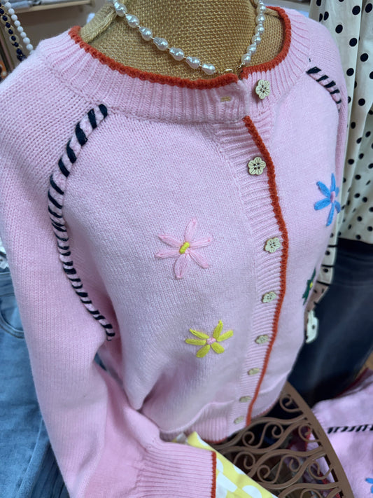 Fran Flower Cardigan