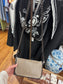 Snake & Chain Leather Crossbody