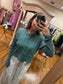 Green Waffle Top