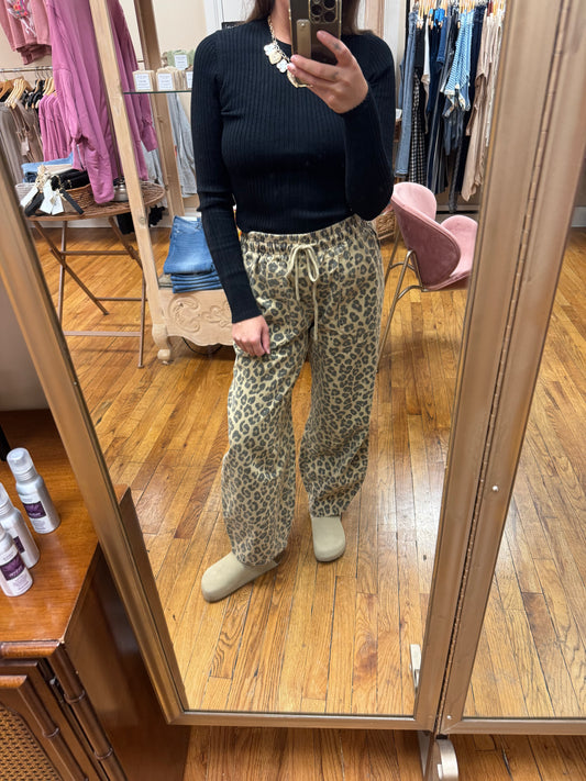 Leopard Parachute Pants