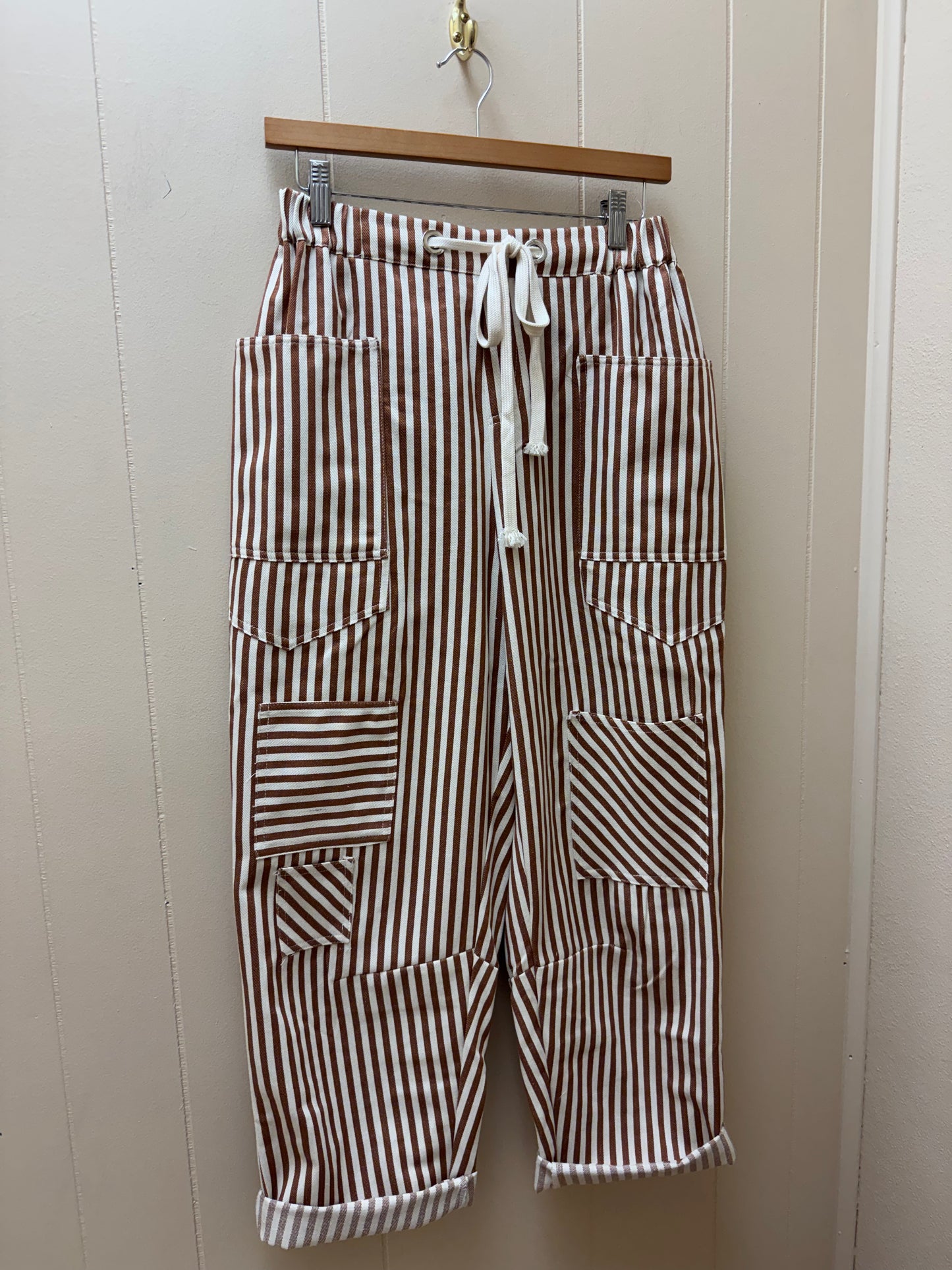 Camel Barrel Leg Pants