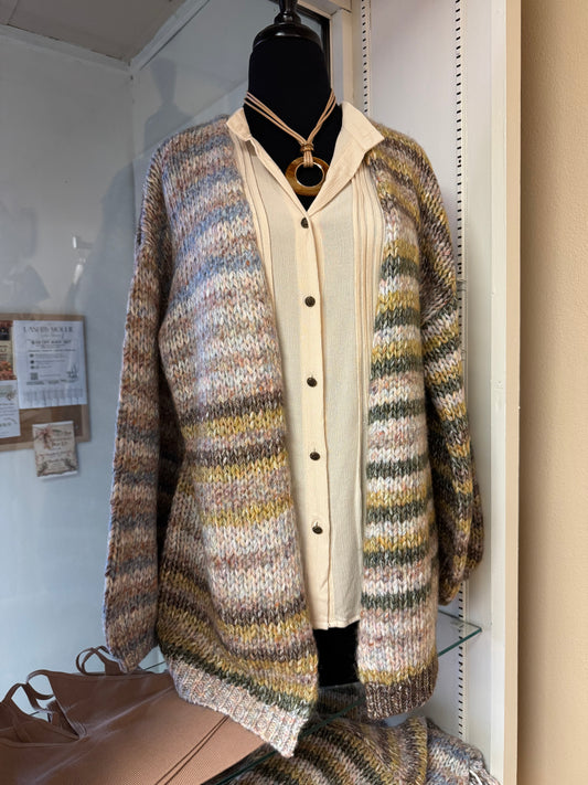 Colorful Striped Cardigan