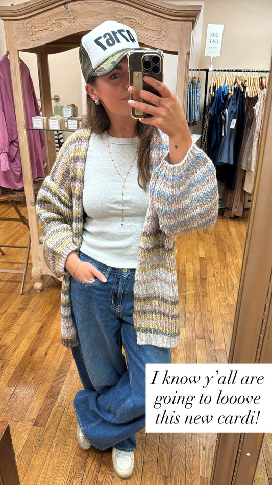 Colorful Striped Cardigan